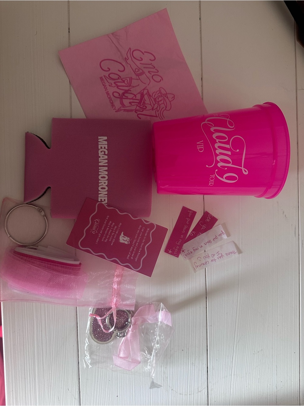 Cloud 9 Megan Moroney VIP Pink cup & Accessories Set